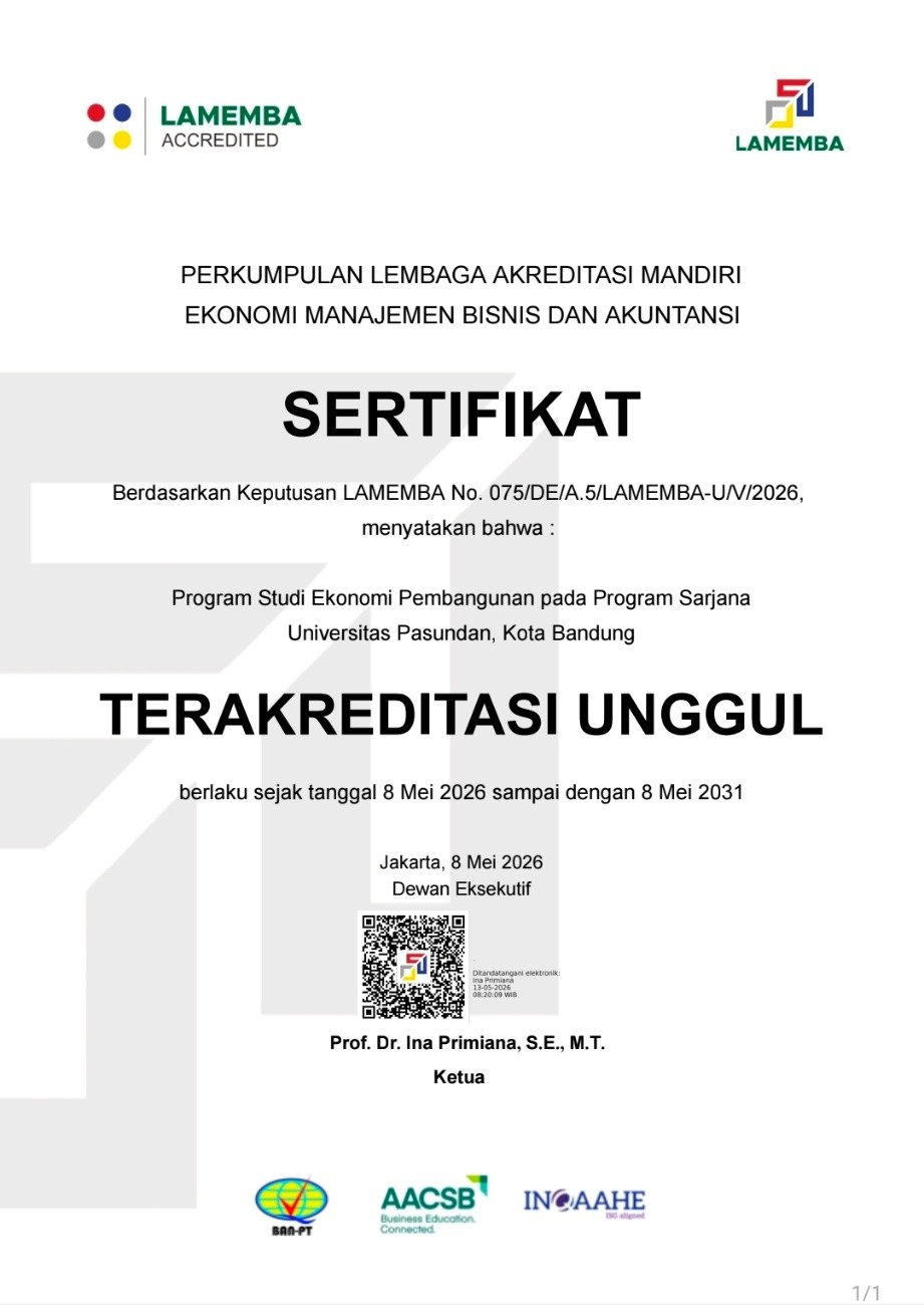 Program Studi Ekonomi FEB UNPAS Berhasil Mempertahankan Akreditasi Unggul dari LAMEMBA